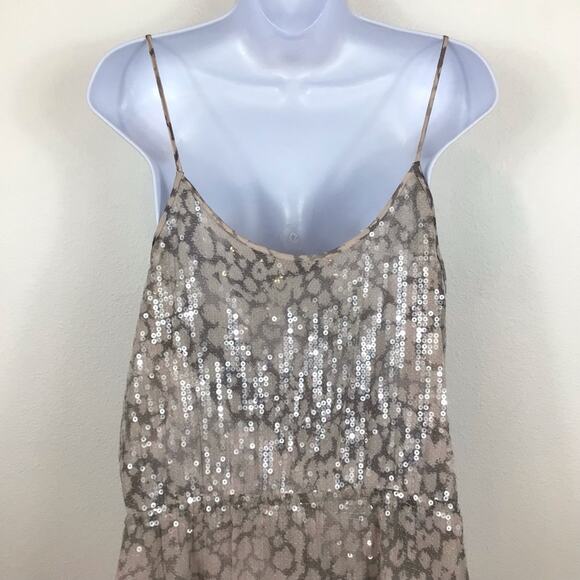 REBECCA TAYLOR Blush Pink Sequin Mini Slip Dress size 10 - Picture 7 of 10